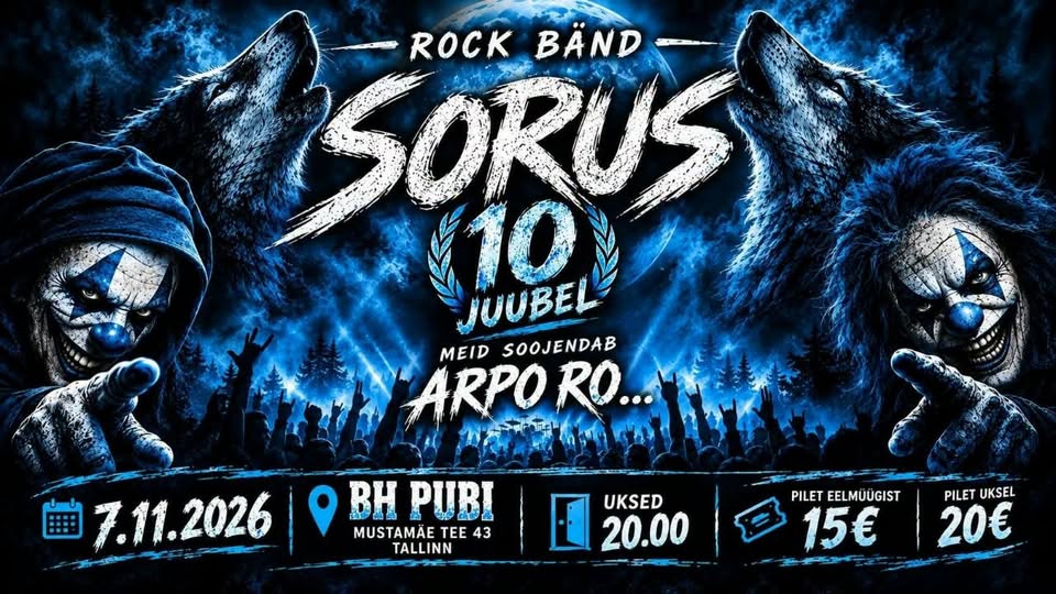 Sorus sünnipäevapidu & live BH Pub